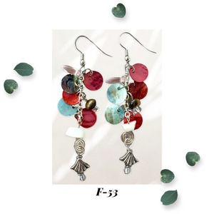 Endless Treasure Cluster Earrings - Shell Cluster Earrings